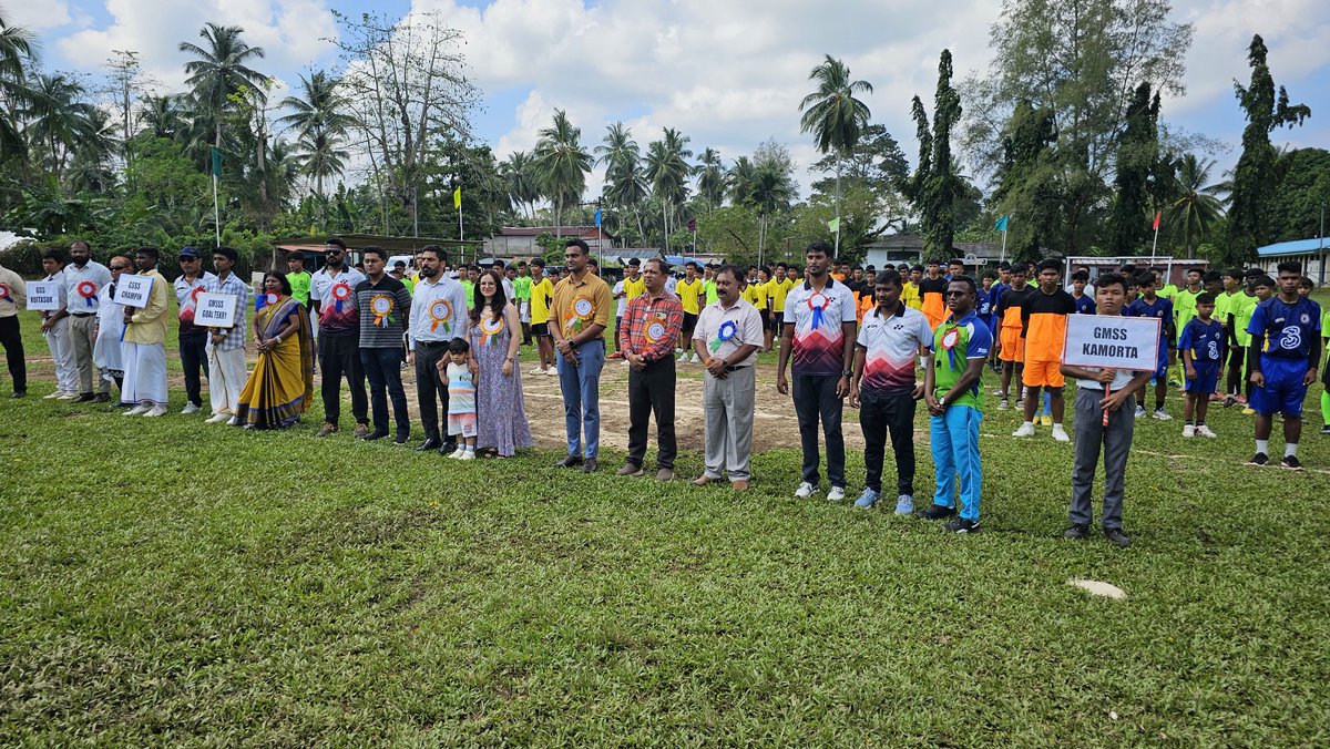 AdityaSangotra's tweet photo. Kickstarting the #AC_Cup U17 School Football Tournament in Nancowry Sub-Division with great enthusiasm! ⚽ Witnessing young talent, energy, and sportsmanship on the field is inspiring. Let's cheer for the champions of tomorrow! 🏆 #YouthSports #FootballForAll #aiff
#fifa https://t.co/pDlxxyRU72