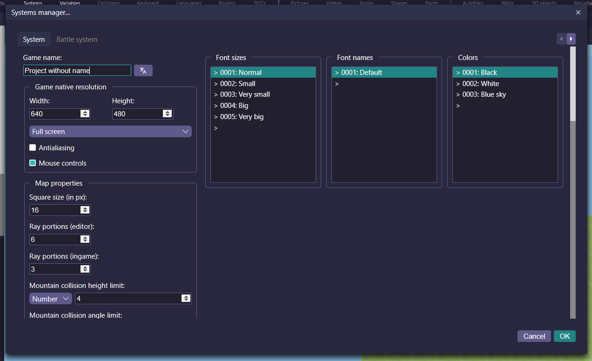 RPGPaperMaker's tweet photo. Got a small break due to personal events, but will slowly go back to dev of 3.0.0! Here starting systems!
#gamedev | #indiedev | #RPGPaperMaker https://t.co/U6iUIlamYT