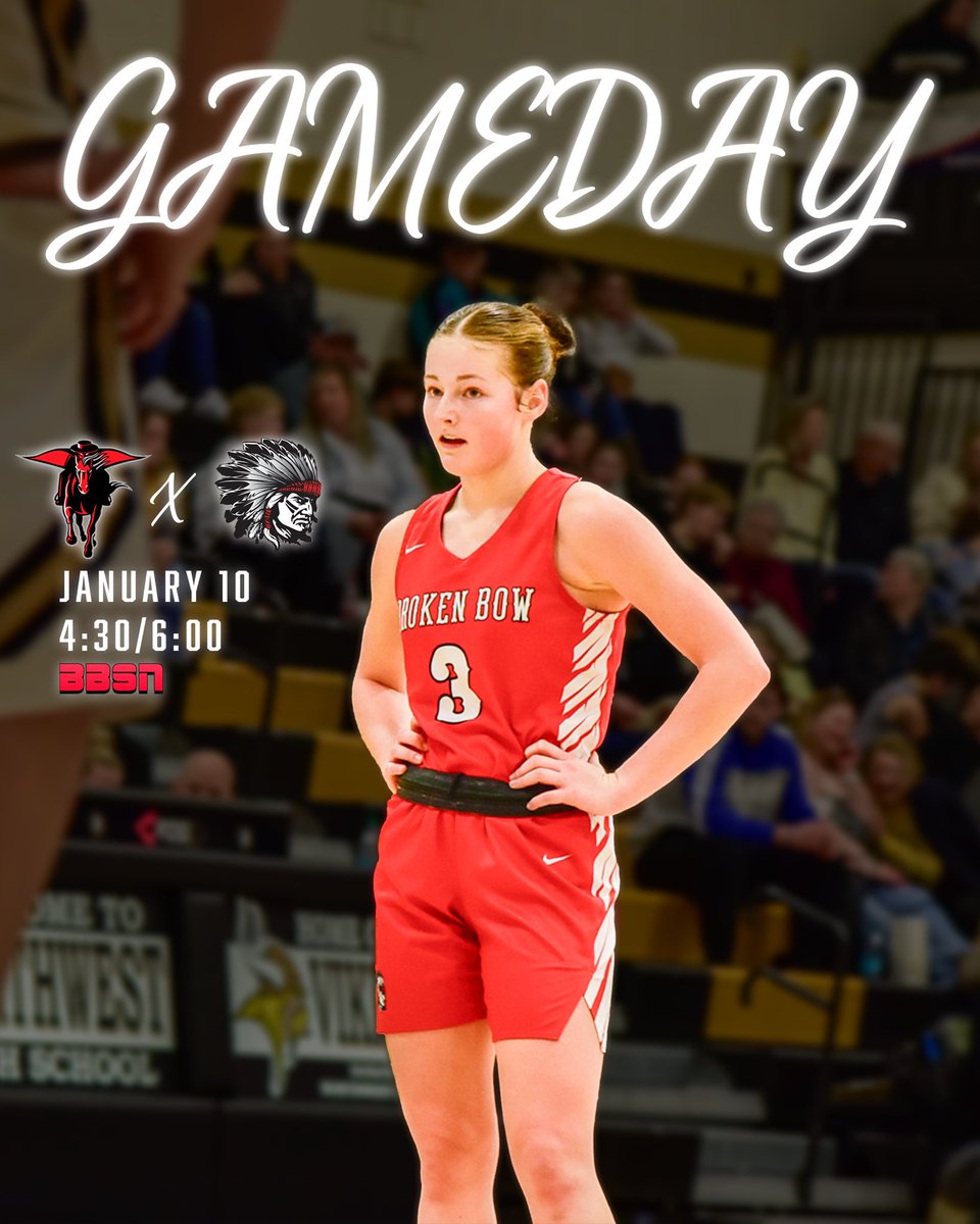 ‼️GAMEDAY‼️

🆚Sidney 
📍Broken Bow High School 
⏰JV 4:30 V 6:00
📺Striv
