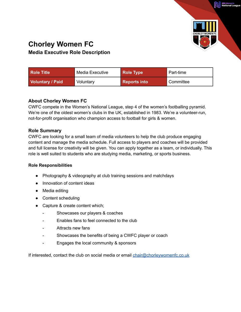 Chorley Women FC tweet media