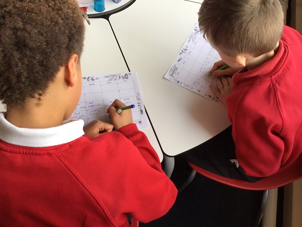 Stpcardiff's tweet photo. Year 5 started the new year with faith-filled hearts, writing prayer intentions in a Calendar. They have been writing many prayers for family, friends, our community and the global community. #PrayerToolkit #CatholicEducation #NewYearPrayers #NewYear2025 https://t.co/sxpPKaqWji