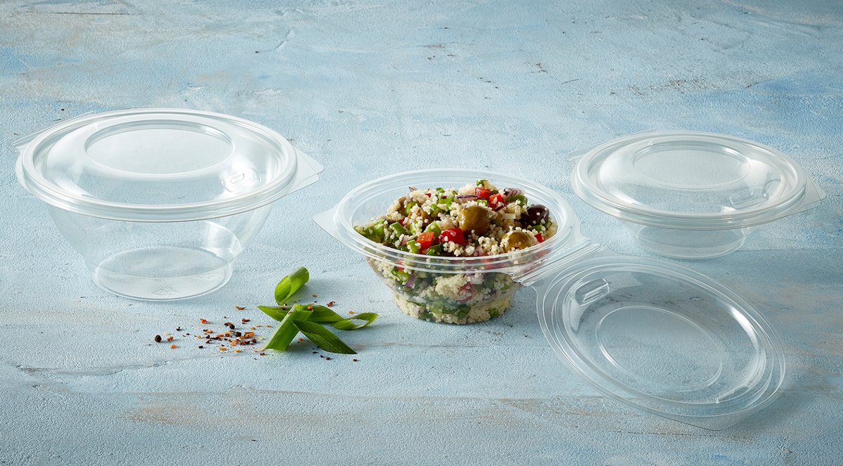 CafeCLtd's tweet image. Have you seen our round #recyclable #salad container, offering great vision & shelf-life? #packagingsolution #grabandgo #takeaway #delivery