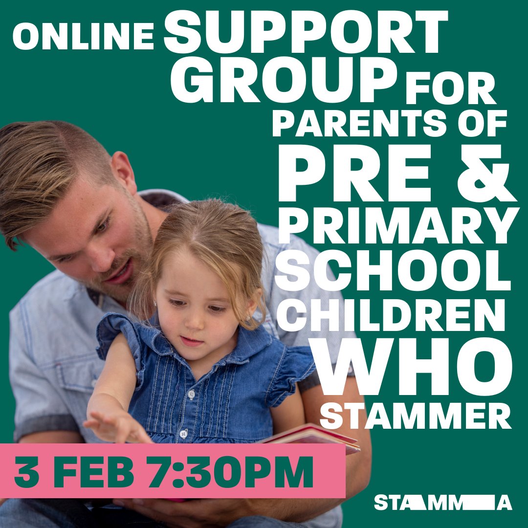 It can feel confusing when you're the parent of a child who stammers, and it's not unusual to have lots of questions and feel worried about stammering. Come to our support group on Mon 3 Feb at 7:30pm. Sign up here: stamma.org/get-involved/e…