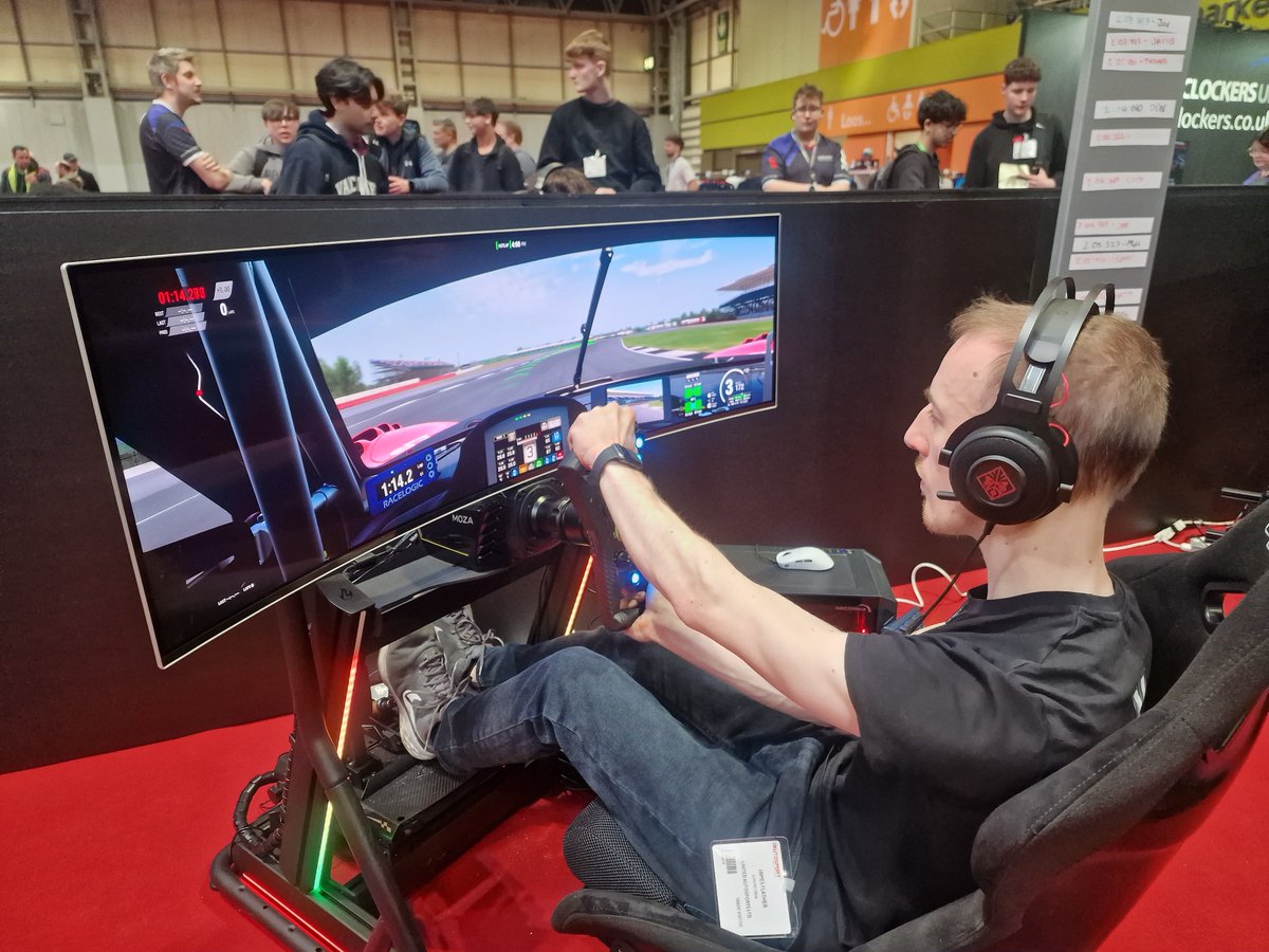 Autosport_Show's tweet photo. Want to WIN a #simracing rig worth over £2000 from @OverclockersUK?  🖥️ 👀Of course you do! All you have to do is talk to the friendly staff members on the Overclockers UK stand and drive some laps - that's it! 
#Esports #AutosportInternational #RacingGames #SimRacing https://t.co/7CzNQz8NpX
