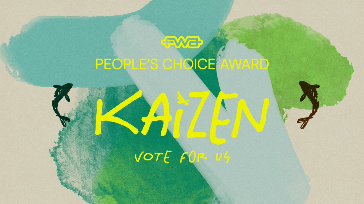 We need your help. Our studio project Kaizen is nominated for the @FWA People's Choice Award and let’s be honest, we’d love to win and we need your vote.

You can vote here now: thefwa.com/pca

And from the bottom of our hearts, thank you! 💚