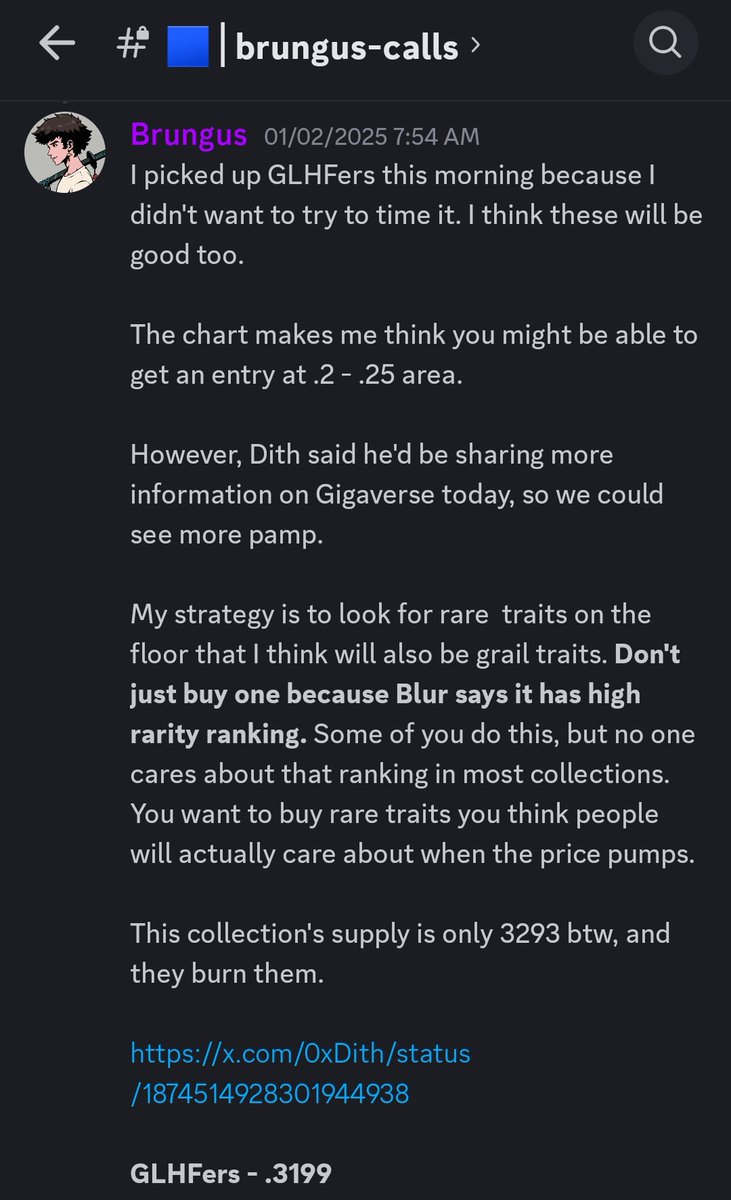 elysian_nexus_'s tweet photo. Another strong play by one of our callers @BrungusDeluxe 

GLHFers .32 to .52 eth (currently sitting at .495 eth)

Love waking up to a nice cook 💰 https://t.co/8bcUeHJ9PY