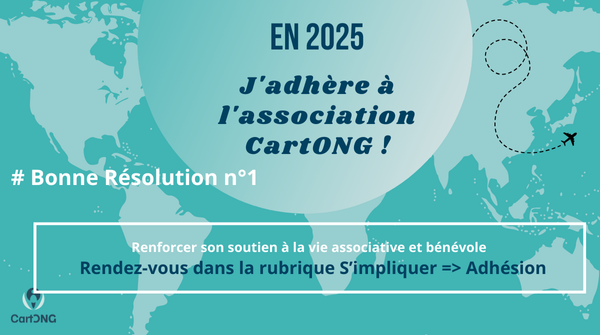 ✨ Meilleurs vœux pour 2025 de la part de toute l’équipe de CartONG !

Et si votre première résolution de l’année était de nous rejoindre en tant qu’adhérent·e ? 🗺️

💻 Pour en savoir plus et adhérer, c'est par ici : helloasso.com/associations/c…