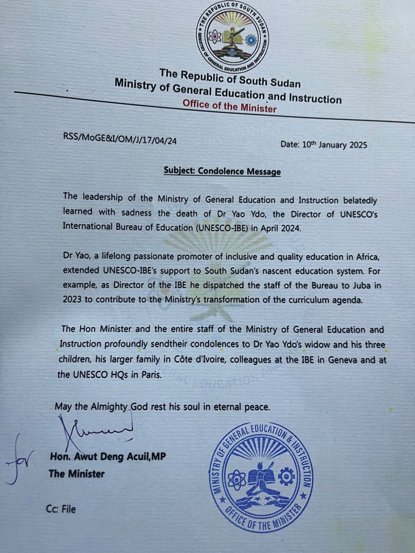 Ministry of General Education and Instruction SSD (@ministryssd) on Twitter photo 