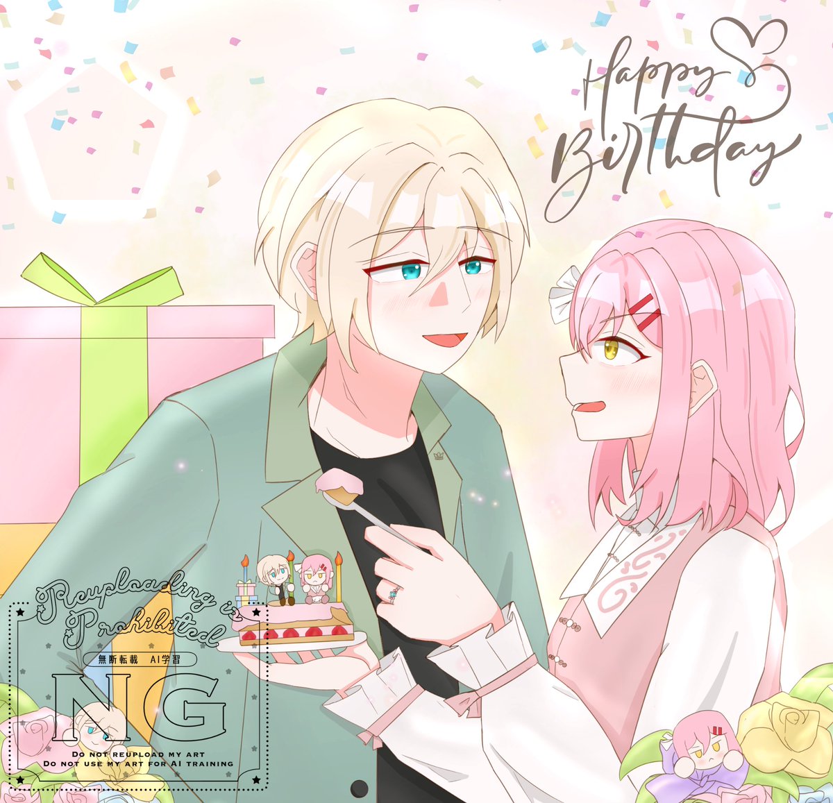 DearPuruth's tweet photo. [ ENSTARS YUME ]
[ Eichi Tenshouin x Cheryn Himemiya]
[ EiRyn // 🪽🍒 ]

🪽 : Fufu~♪ Cheryn-chan, can you feed me?~
🍒 : E-Eh!? . . . h-here, aa . . . (So annoying-!!)

#yumelokalgallery https://t.co/U1GdE4AhEH