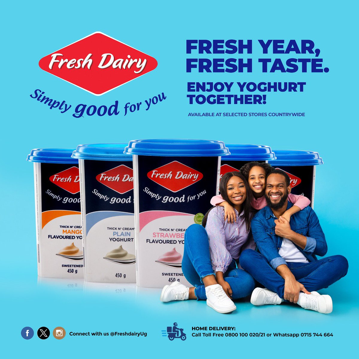 Freshdairyug's tweet photo. #freshyear #freshtaste with #FreshDairy's flavoured yoghurt. Great for the family & friends too. For orders, Call 0800 100 020/22 or WhatsApp 0715 744 664. #newyear2025 #newyearresolution @mediasurgeon https://t.co/r5FBNSrjiJ