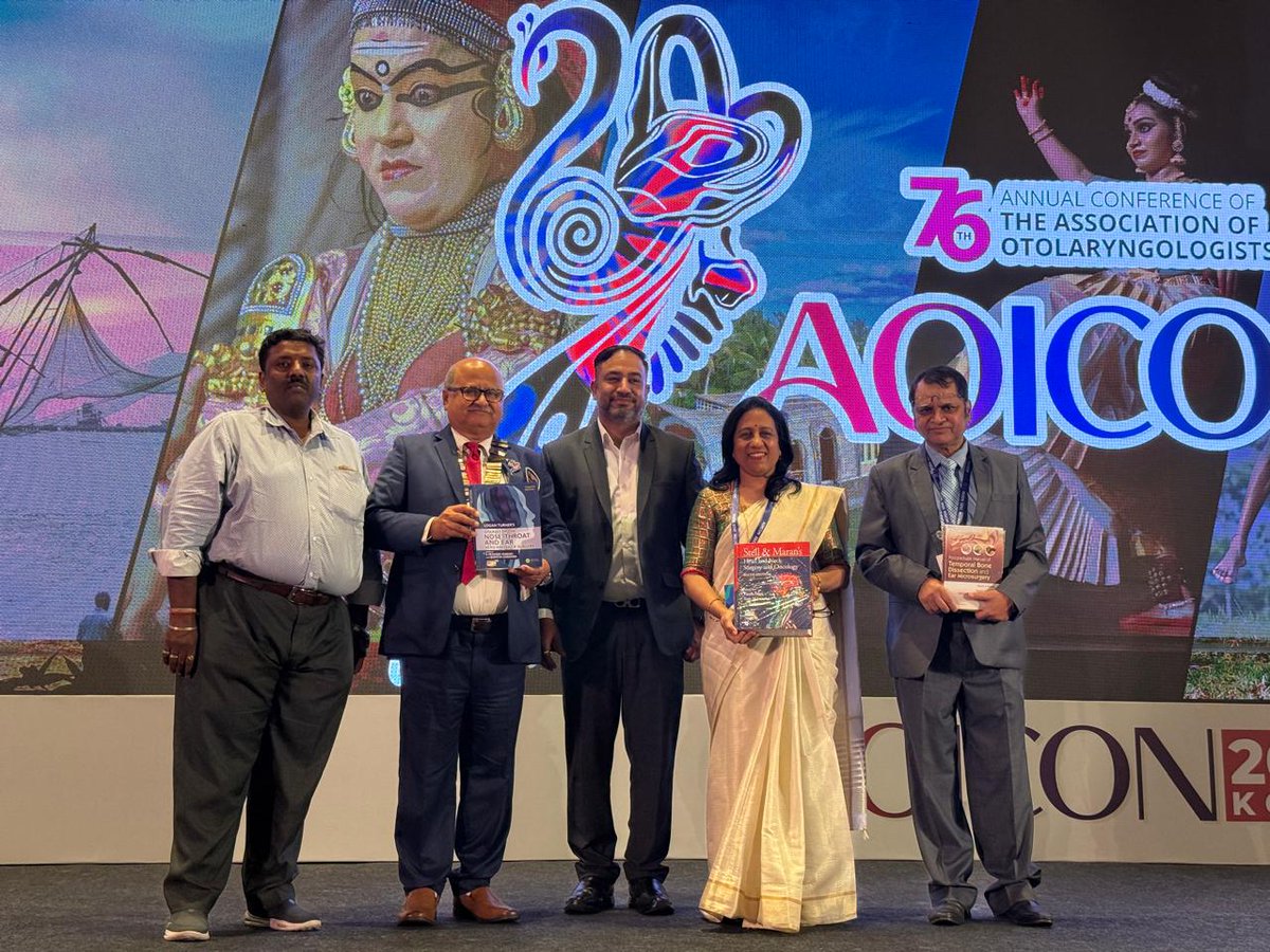 Excited to announce the launch of 2 key ENT books at #AOICON2025 in Kochi
6th Ed. Stell &amp; Maran's Head and Neck Surgery and Oncology
12th Ed. Logan Turner's Diseases of the Nose, Throat and Ear
Honored by the presence of esteemed medical dignitaries
#otorhinolaryngology #CRCPress