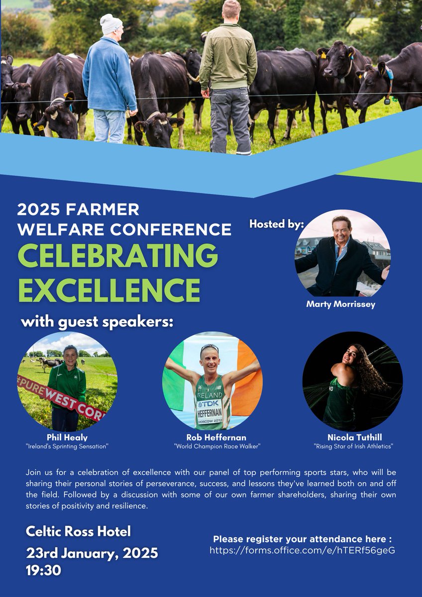Carbery Group (@carberygroup) on Twitter photo 📣 Speaker Announcement 📣
We’re delighted to unveil our guest speakers for this year’s Carbery #FarmerWelfare Conference.
➡️ <a href="/philhealy2/">Phil Healy</a>
➡️ <a href="/RM_Heffernan/">Rob Heffernan OLY</a>
➡️ Nicola Tuthill
➡️ <a href="/MartyMofficial/">Marty Morrissey</a>
Register your interest at: forms.office.com/e/hTERf56geG 📣 Speaker Announcement 📣
We’re delighted to unveil our guest speakers for this year’s Carbery #FarmerWelfare Conference.
➡️ <a href="/philhealy2/">Phil Healy</a>
➡️ <a href="/RM_Heffernan/">Rob Heffernan OLY</a>
➡️ Nicola Tuthill
➡️ <a href="/MartyMofficial/">Marty Morrissey</a>
Register your interest at: forms.office.com/e/hTERf56geG