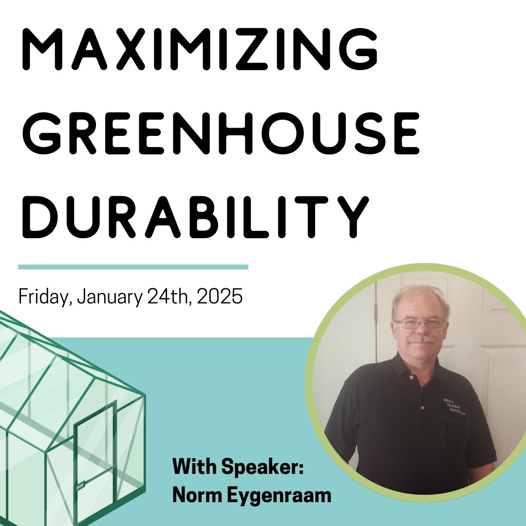 Session Spotlight 📣

🌿 Maximizing Greenhouse Durability with Norm Eygenraam

⌛Friday, January 24th, 2025

Register at guelphorganicconf.ca 🎟