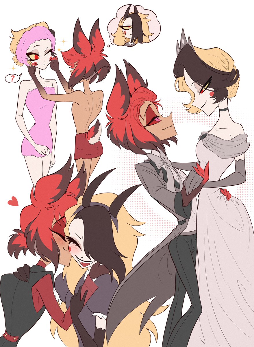 spongefruit's tweet photo. 🌈🦌A charlastor au I really like😌😌
#HazbinHotel #charlastor https://t.co/lzPBDbpFCA