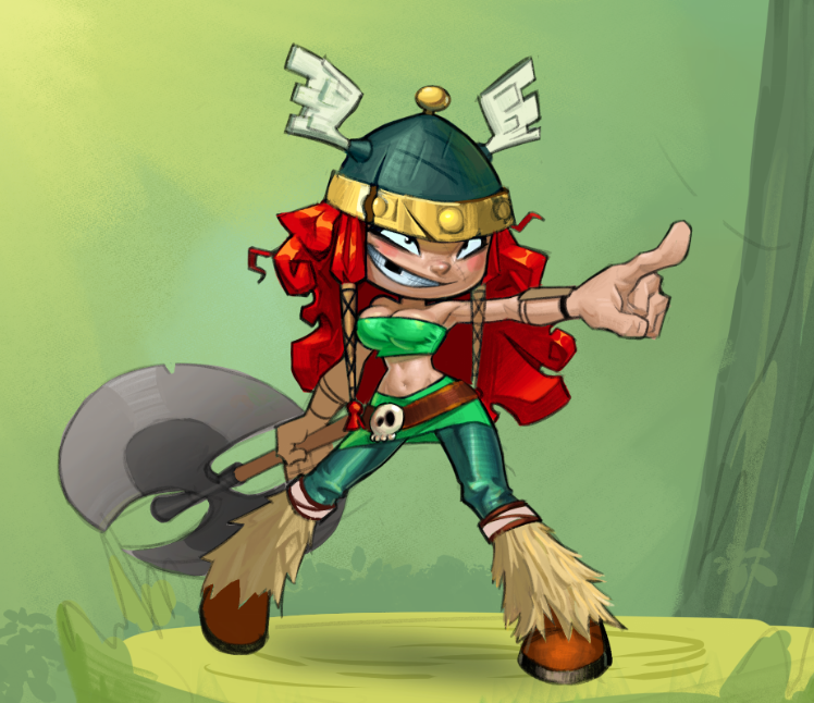 G_e_kun's tweet photo. That one girl from brawlhalla or something https://t.co/KQowQj05kv