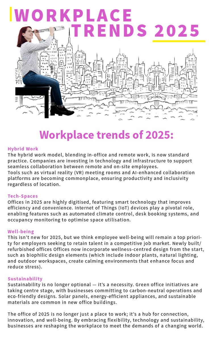 As 2025 gets underway, there are lots of changes afoot in the workplace. The traditional office is giving way to a more dynamic, flexible, and tech-driven model that reflects the modern nature of work and worker priorities. 
Read more about the likely workplace trends for 2025:
