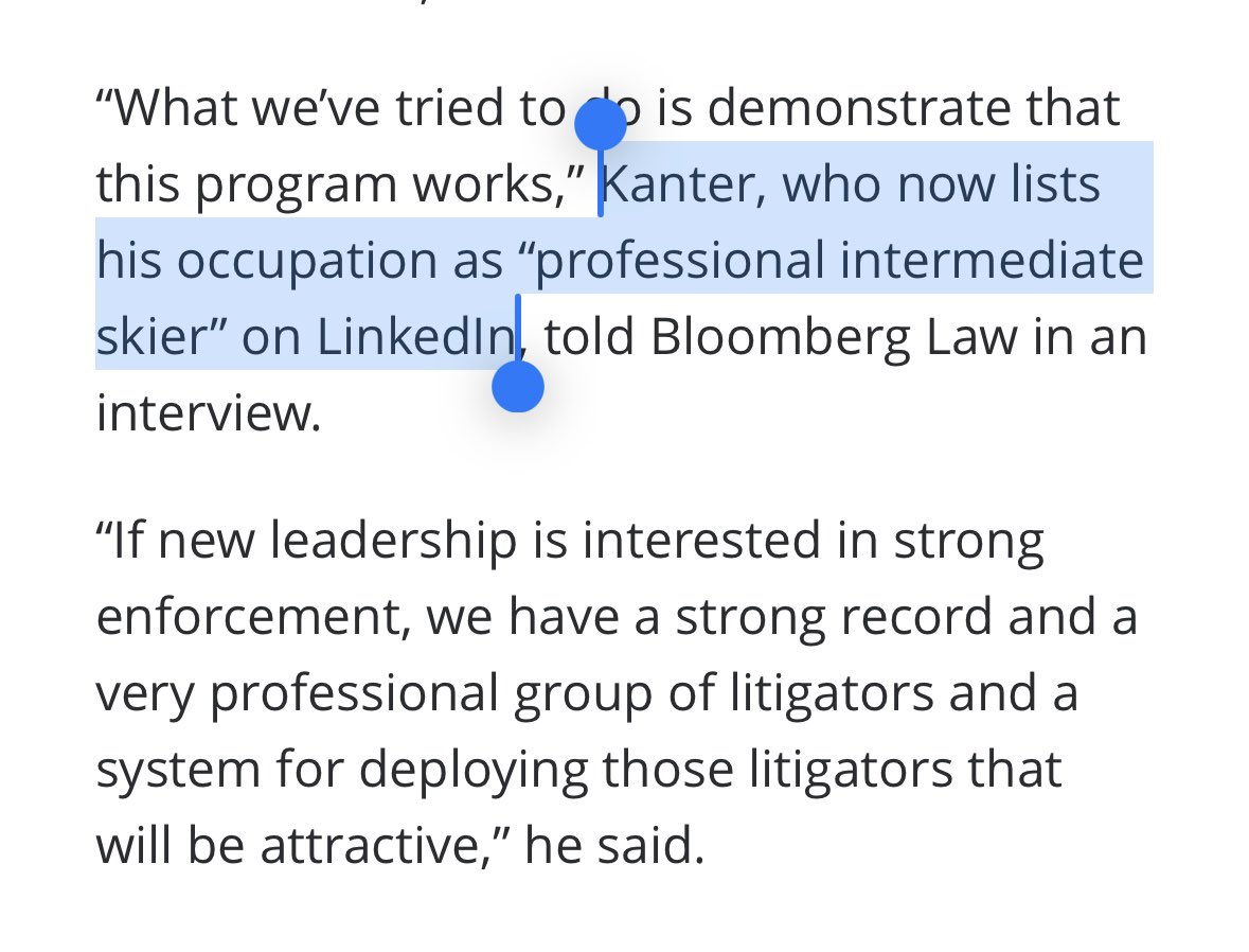 Yiqin Shen (@yiqinsh) on Twitter photo Life after top DOJ position? 🤣
news.bloomberglaw.com/antitrust/top-…
BLAW story via <a href="/JustinFWise/">Justin Wise</a> Life after top DOJ position? 🤣
news.bloomberglaw.com/antitrust/top-…
BLAW story via <a href="/JustinFWise/">Justin Wise</a>