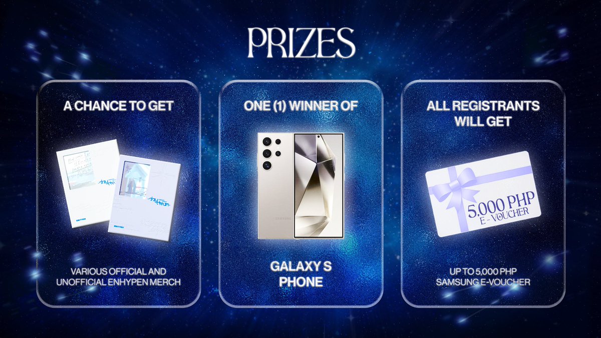 Team_PHate's tweet photo. Hey, ENGENEs! Do you want to unpack your own #GalaxyAI device?

Get ready for ENHYPEN's upcoming ‘WALK THE LINE’ shows as the newest Galaxy flagship device is coming soon! 🎤  It's the ultimate companion to capture all your concert memories in style.

Check out the mechanics and FAQs to learn how to join and what exciting prizes await!

The challenge is simple: One lucky engene will get the newest Galaxy flagship phone that you can use to ZOOOOOOOM during ENHYPEN’s concert.

Every registration counts, ENGENEs! There might be another surprise if we hit 25,000 entries. 👀

Sign up now: https://t.co/dJtiKYo1jE

#GalaxyAI #GalaxyxENHYPEN
#ENHYPEN @ENHYPEN