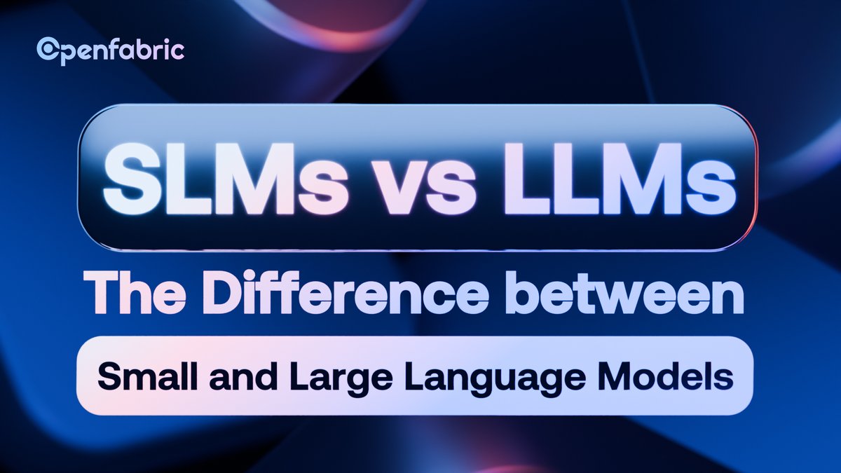 openfabricai's tweet image. Natural Language Processing (NLP) is governed by small and large language models.
Discover the difference between small and large language models in this article: openfabric.ai/blog/slms-vs-l…
#LLM #LanguageModel #SLM