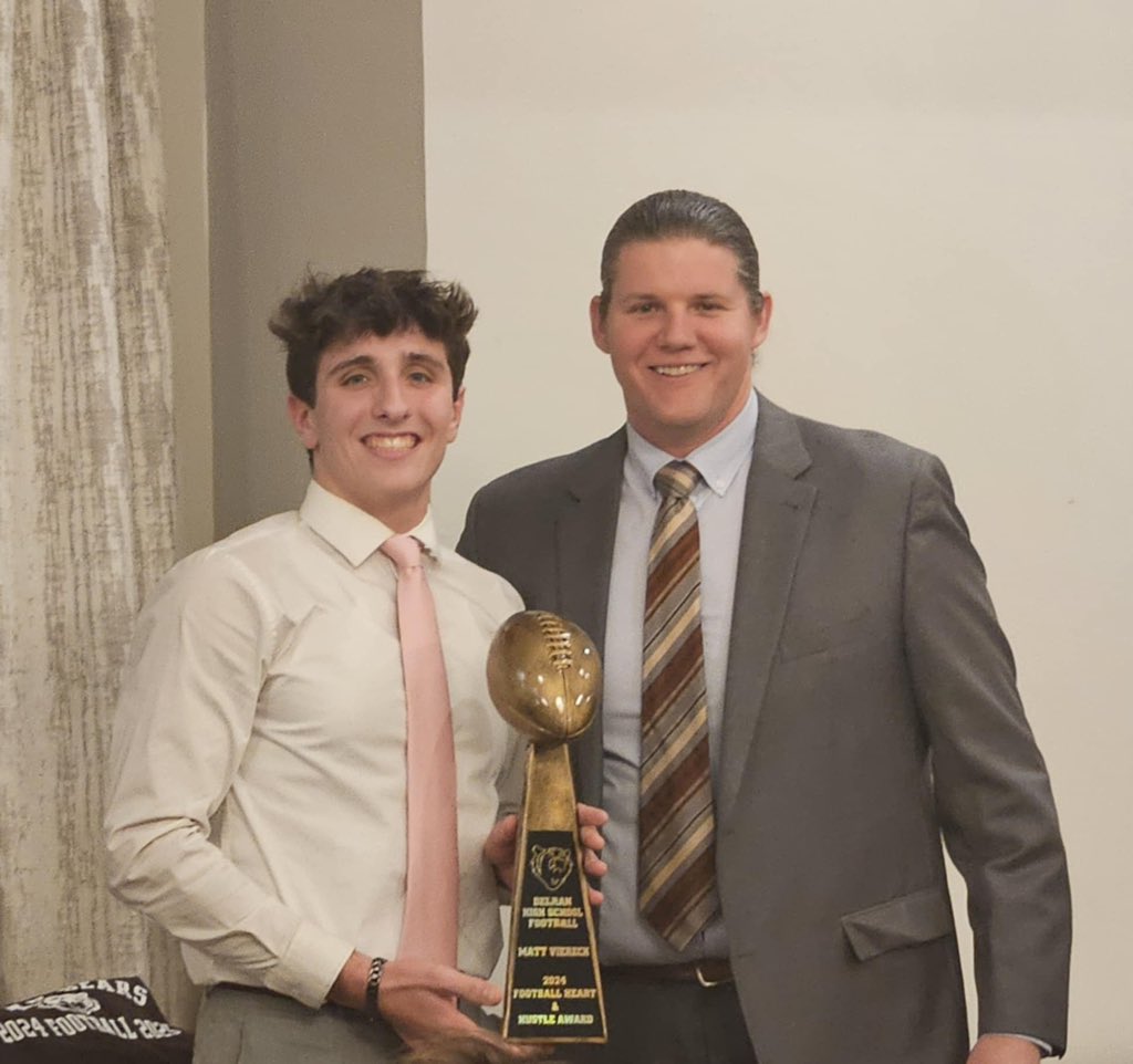 I am honored to have received the Heart and Hustle Award at our Football Banquet from <a href="/CoachHewko/">Coach Colin Hewko</a> !! It was a great season and even better with the success we had from all the hard work we had put it during the off-season! I’m excited for what the future holds!