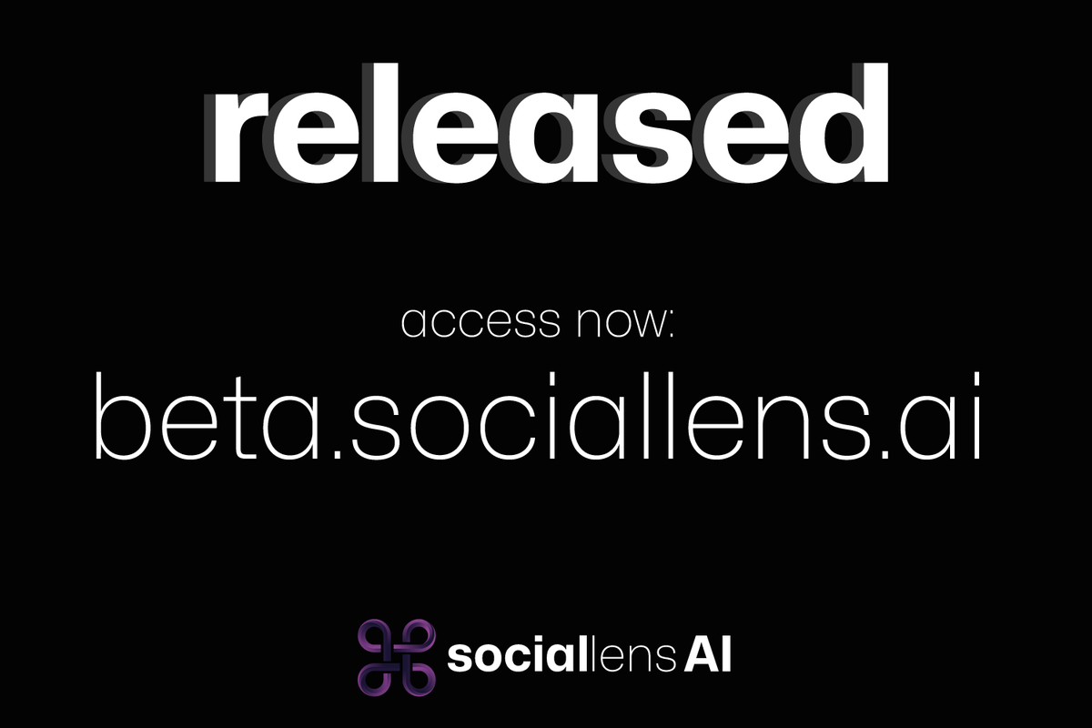 BETA RELEASED 🔥🔥

Access Now: beta.sociallens.ai/dashboard

$LENS $ETH #AI #TECH