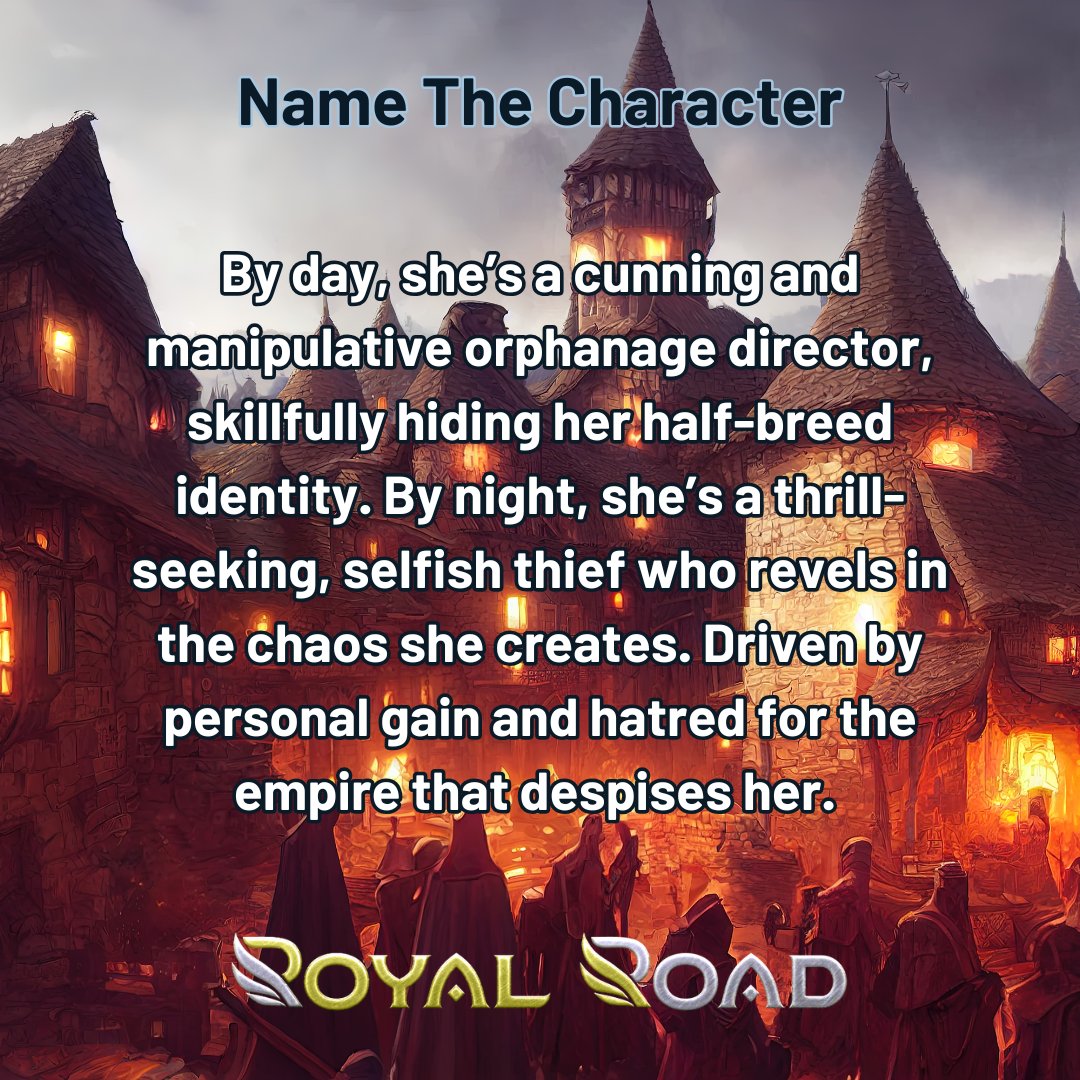 Royal Road (@royalroadl) on Twitter photo Name the character. 
#NameTheCharacter #FantasyCharacter #Fantasy #RoyalRoad Name the character. 
#NameTheCharacter #FantasyCharacter #Fantasy #RoyalRoad