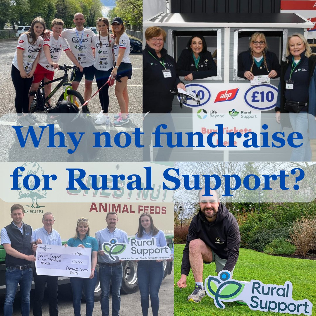 Did you know that Rural Support is the only farm support charity in NI? By fundraising for us, you can help fund our vital services while also demonstrating your commitment to the local community. For more info on how you could make a difference contact Pamela on 028 8676 0040