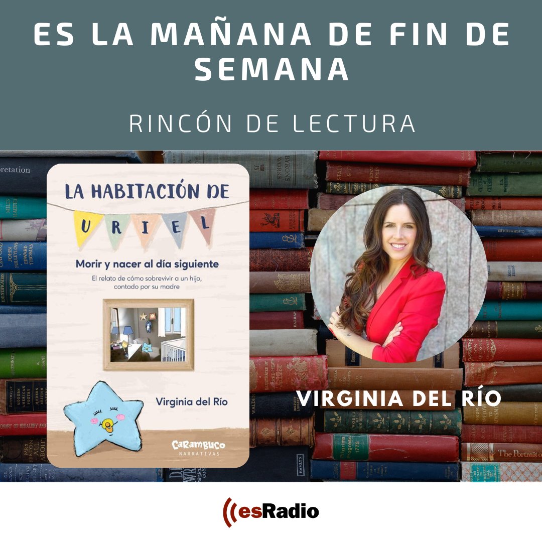 📚En #ElRincónDeLectura hoy ojeamos 'La Habitación de Uriel', editado por <a href="/CarambucoEd/">Carambuco Ediciones</a>.

Morir y nacer al día siguiente, conocemos la historia charlando con su autora <a href="/Virginia_delrio/">Virginia del Río</a>. 

📻En directo, con <a href="/mdiezrovira/">María Díez Rovira</a> y <a href="/Jaume_Segales/">Jaume Segalés</a> en <a href="/esRadio/">esRadio</a>