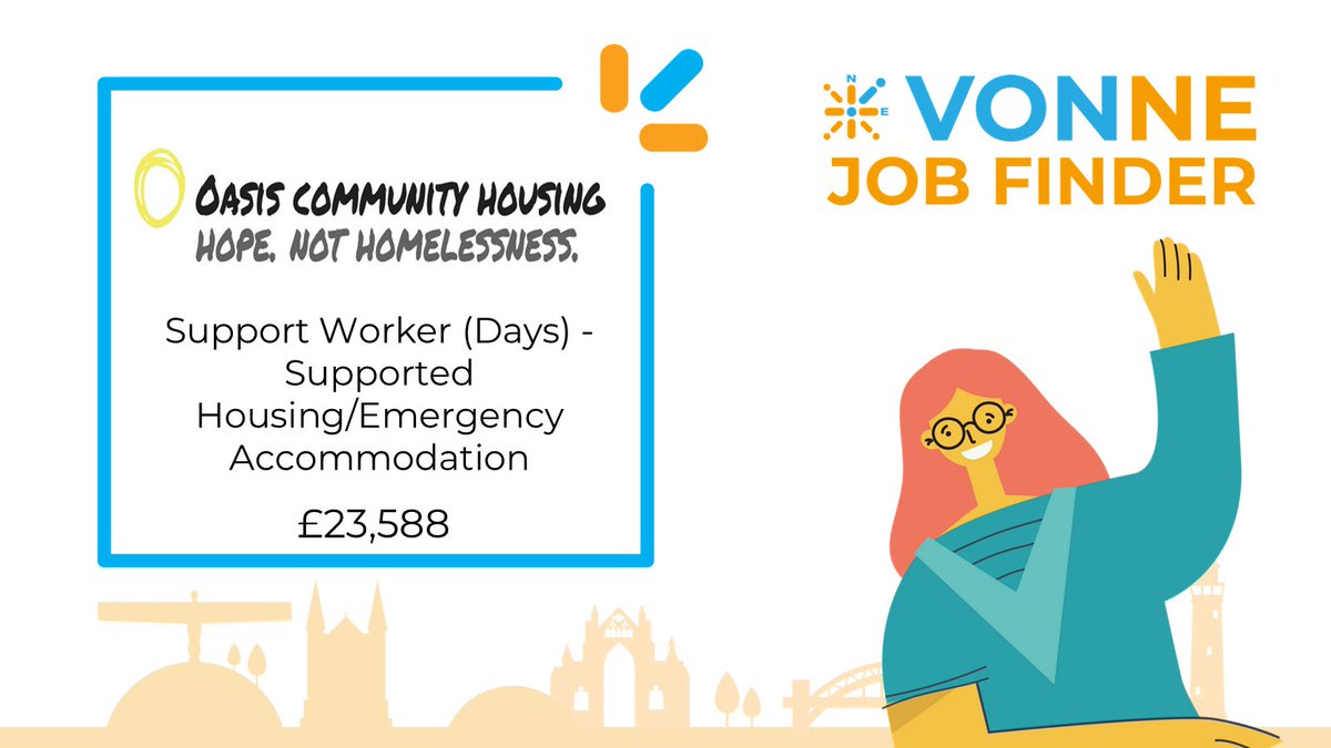Support Worker (Days) - Supported Housing/Emergency Accommodation, <a href="/oasiscomhousing/">Oasis Community Housing</a> , £24K

vonne.org.uk/vonne-jobs-det…

#CharityJobs #NorthEastJobs #GatesheadJobs