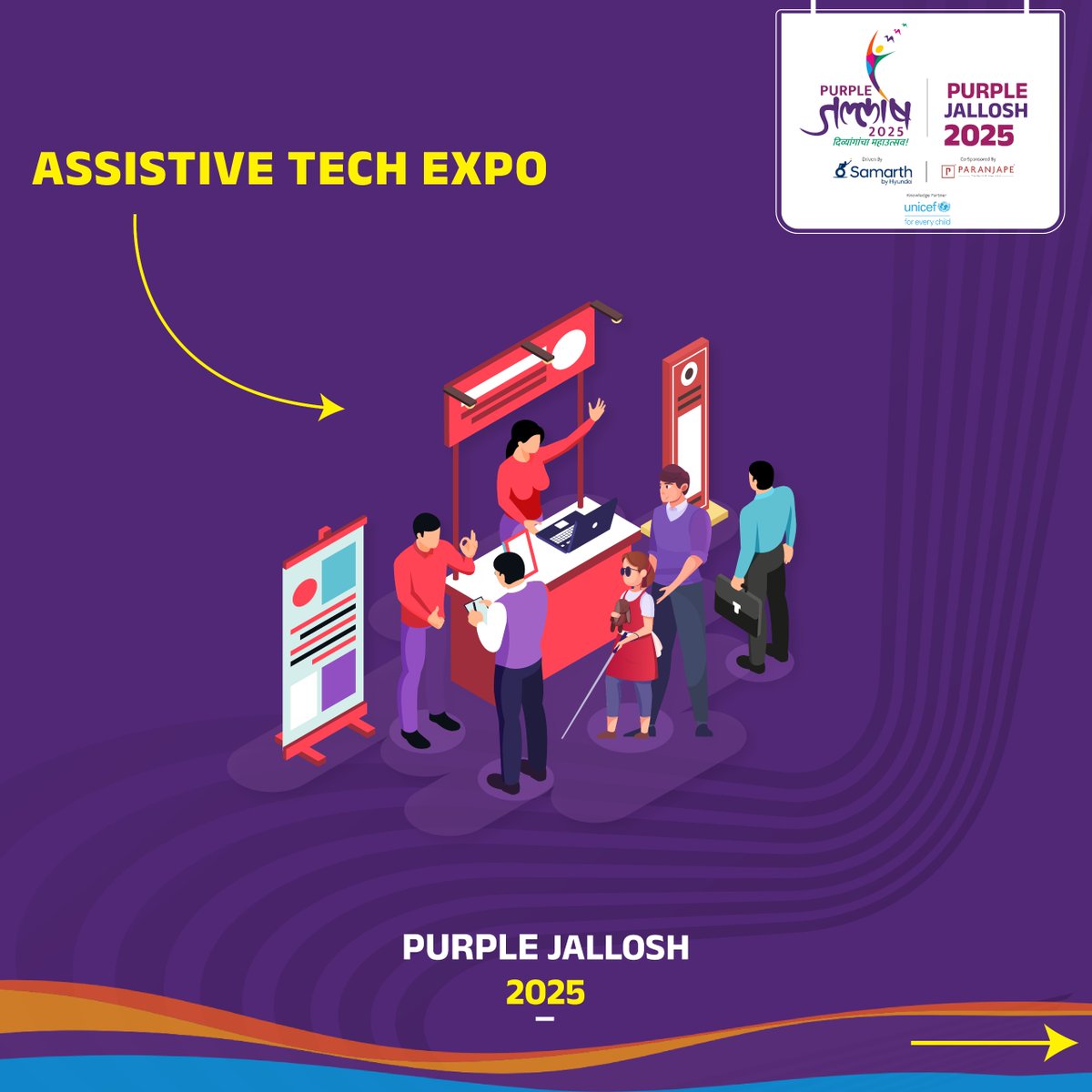 Join us at Pune's first Assistive Tech Expo at Purple Jallosh, happening from 17th to 19th January 2025 at Auto Cluster, PCMC.

Discover innovative assistive technologies designed for the PWD community and gain valuable insights and ideas over three inspiring days

Don't miss