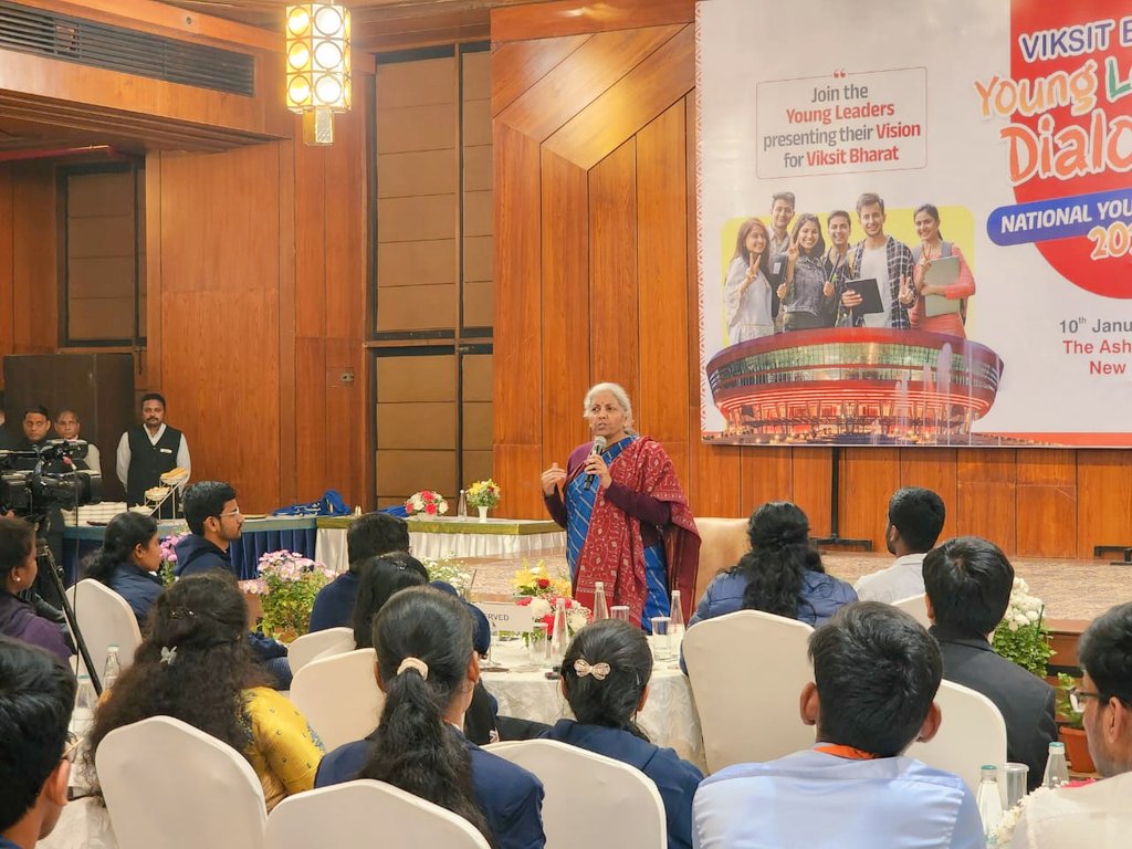 nsitharamanoffc's tweet photo. Glimpses from the event. 

#VBYLD #NYF2025 https://t.co/ZZNuNNwmJs