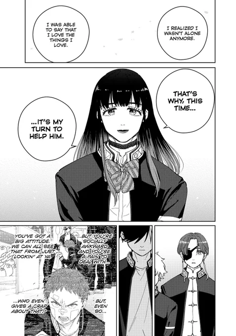 wind breaker using the trans girl senpai character to further the narrative of being more accepting and open to communication and affection and love when it was already set up for the main character to learn to communicate and accept people oh my god this really is peak 
