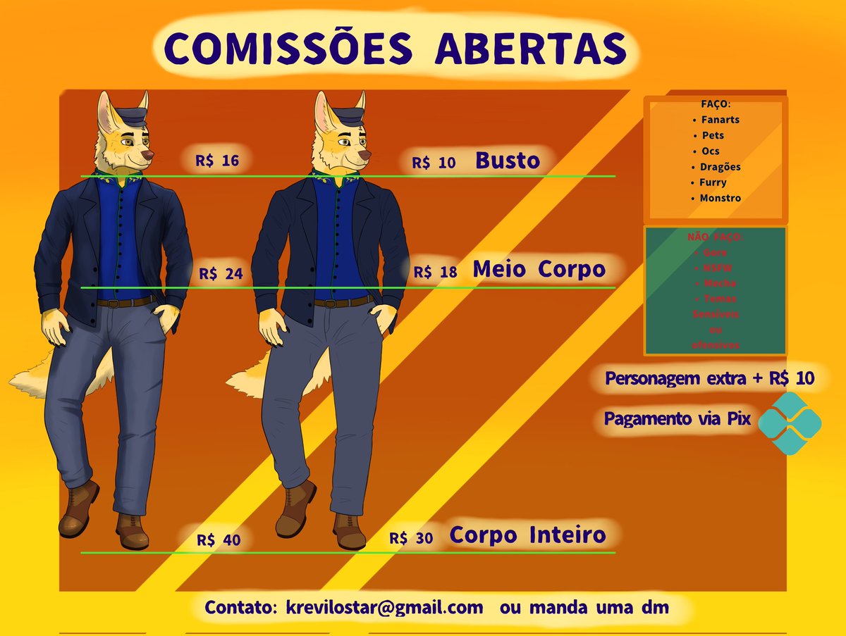 🎆COMISSÕES ABERTAS!!🎆
Como prometido, vou começar a vender arte nessa rede.
Se quiserem mais informações me mande um e-mail ou me chamem por DM.

Mais informações no link:
kayrevarts.carrd.co
❤️+🔁= mais alcance