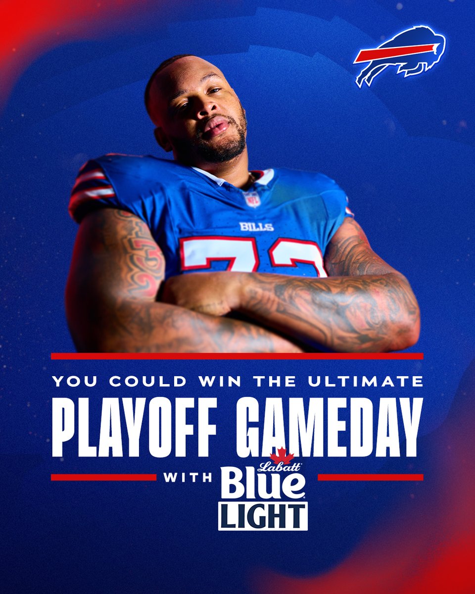Buffalo Bills (@buffalobills) on Twitter photo Like and repost for a chance to win a <a href="/LabattUSA/">Labatt Blue Light</a> Ultimate Playoff Game Day!
bufbills.co/424VaZ7 | #BillsMafia Like and repost for a chance to win a <a href="/LabattUSA/">Labatt Blue Light</a> Ultimate Playoff Game Day!
bufbills.co/424VaZ7 | #BillsMafia