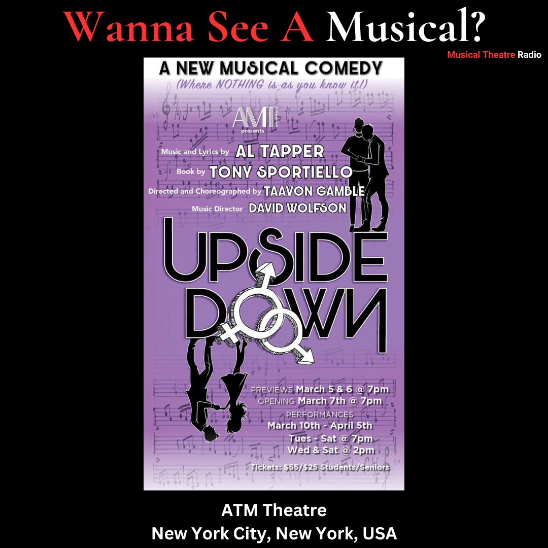 MTR (@mtr_tweets) on Twitter photo Wanna See A Musical?
What: Upside Down
When: March 5-April 5th, 2025
Where: AMT Theater
354 West 45th Street, New York, NY, USA
Info: amttheater.ludus.com/index.php
<a href="/AMTtheater45/">AMT Theater</a>
#newmusical
#musicaltheatre Wanna See A Musical?
What: Upside Down
When: March 5-April 5th, 2025
Where: AMT Theater
354 West 45th Street, New York, NY, USA
Info: amttheater.ludus.com/index.php
<a href="/AMTtheater45/">AMT Theater</a>
#newmusical
#musicaltheatre