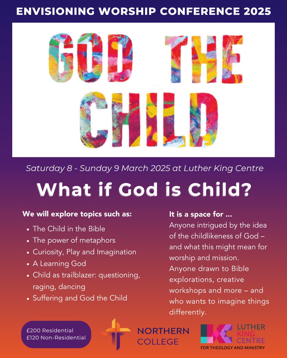 In March we are hosting the annual 'Envisioning Worship Conference' at LKC. This conference is for anyone interested in how worship can influence the life and mission of the church. 

Find out more: lutherking.ac.uk/latest-news/20…