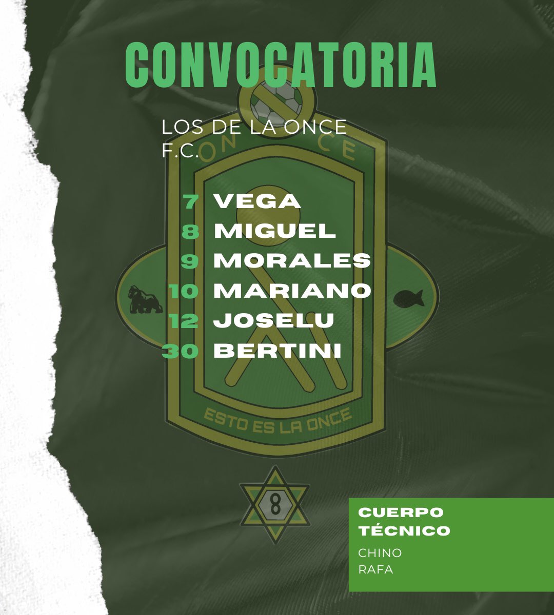 Nuestro guerreros listos para enfrentarse a Hierros Moraleda-Bar Bodegón.
Vamos Once!!💚💛
#estoeslaonce #vivalaonce