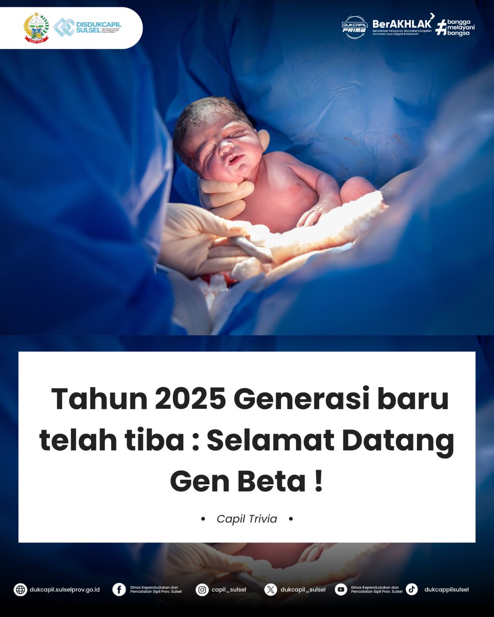 dukcapil_sulsel's tweet image. Selamat datang Gen Beta dan apapun generasi anda, kami dukcapil siap layani segala urusan administrasi kependudukan anda. 
Sesuai prosedur yang berlaku ya sahabat ya
#generasi
#dukcapilbisa