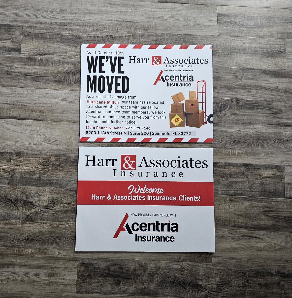 Tampa_Bay_Signs's tweet image. Yard Signs - 24"x18" Printed full color on 4mm coroplast for Harr &amp;amp; Associates Insurance, Inc. in Seminole.
#yardsigns #CoroplastSigns