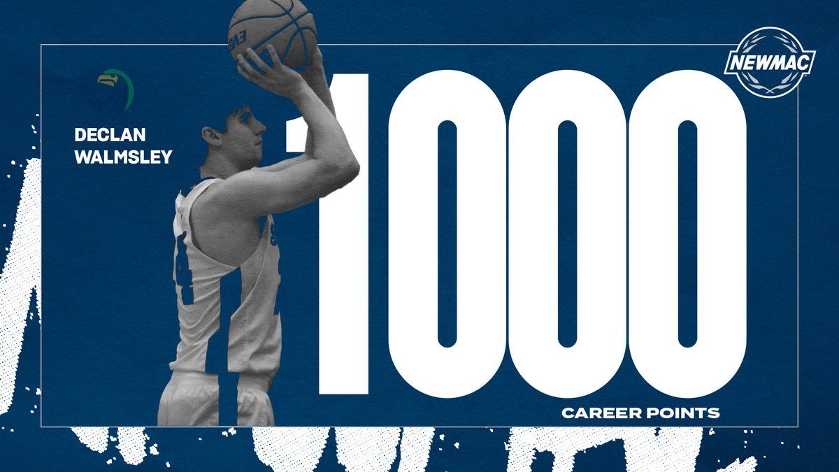 NEWMAC (@newmacsports) on Twitter photo 🚨CAREER MILESTONE🚨
Congratulations to <a href="/SalveAthletics/">Salve Regina Sports</a> Declan Walmsley, who recently scored his 1000th career point!
He is the 23rd Seahawk to eclipse 1,000 points!
#GoNEWMAC // #WhyD3 🚨CAREER MILESTONE🚨
Congratulations to <a href="/SalveAthletics/">Salve Regina Sports</a> Declan Walmsley, who recently scored his 1000th career point!
He is the 23rd Seahawk to eclipse 1,000 points!
#GoNEWMAC // #WhyD3