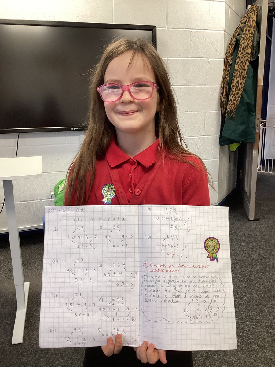 Blaenycwm Primary (@blaenycwmps) on Twitter photo Violet has been finding half of odd numbers and was able to explain that they are .5 of a number. Head teacher award and was well deserved today.
<a href="/bgstemproject/">Blaenau Gwent STEM Project</a> Violet has been finding half of odd numbers and was able to explain that they are .5 of a number. Head teacher award and was well deserved today.
<a href="/bgstemproject/">Blaenau Gwent STEM Project</a>