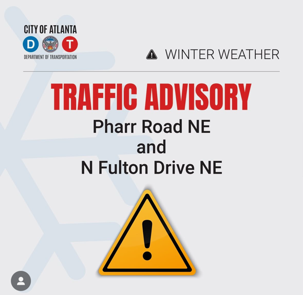 🚧 Traffic Alert: Pharr Road and N Fulton Drive 🚧

Pharr Rd NE from Peachtree Street NE/Peachtree Rd NW to Grandview Ave &amp; N Fulton Drive NE from Buckhead Avenue to Peachtree Avenue NE are closed until further notice while ATL Watershed addresses a water main break in the area.