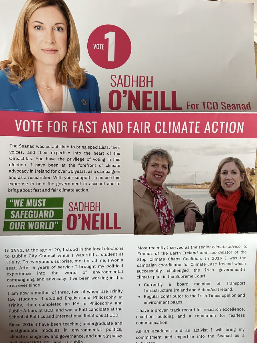 ivanabacik's tweet image. Delighted to be out canvassing today for ⁦@SadhbhO⁩ - the brilliant TCD panel candidate in #SeanadElections #SE25 ⁦@tcdalumni⁩

A very positive reception from ⁦@tcddublin⁩ graduates in #Portobello ! 

#VoteSadhbhNo1 ⁦#ClimateAction