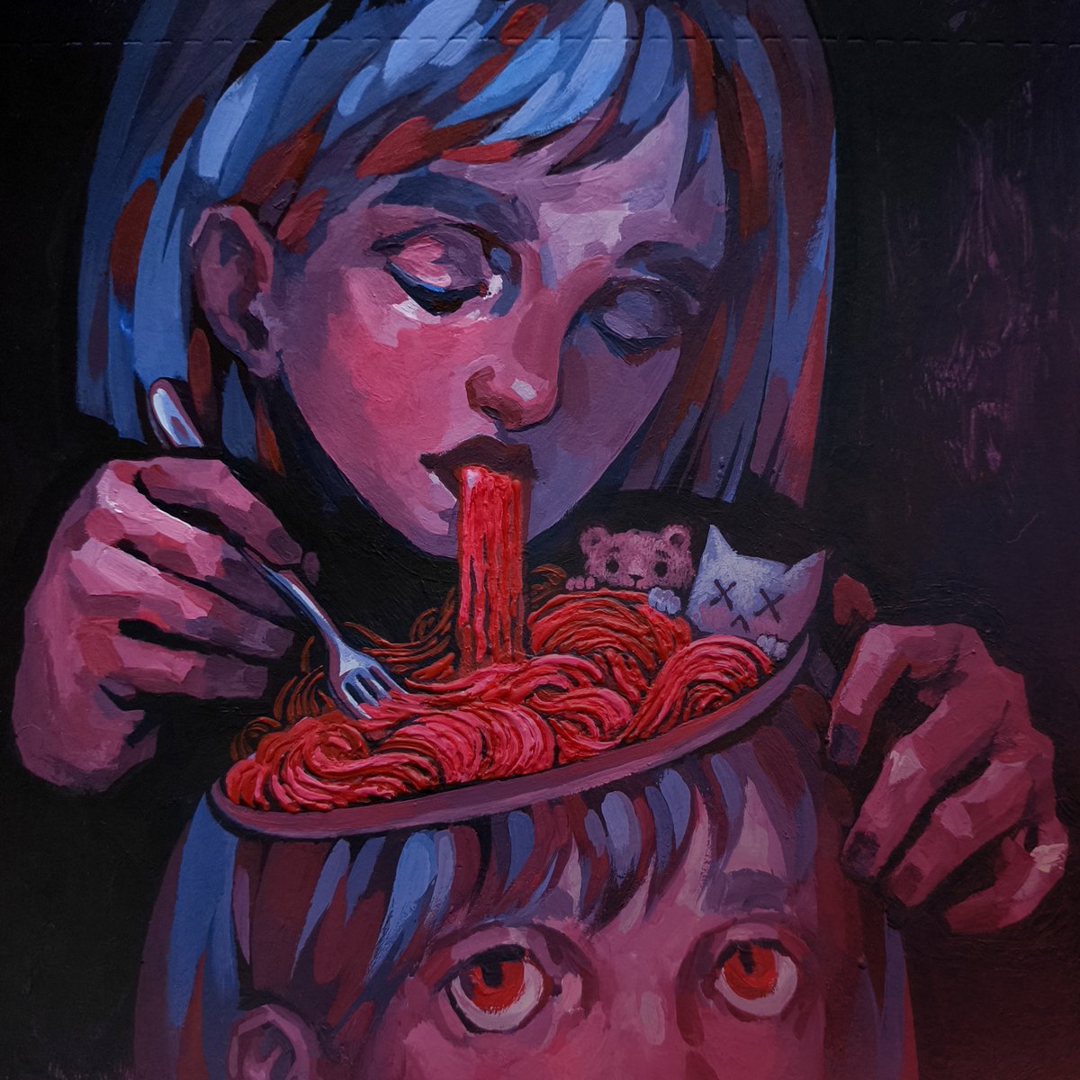I have two choices: posting negative stuff or look at art, and I chose to look at art now. I feel really not good right now so I will look at even more art. 

A thread of the recent mints I loved on objkt

⬇️

Below: by <a href="/IllGrd/">Grd🌻</a> (in the thread)