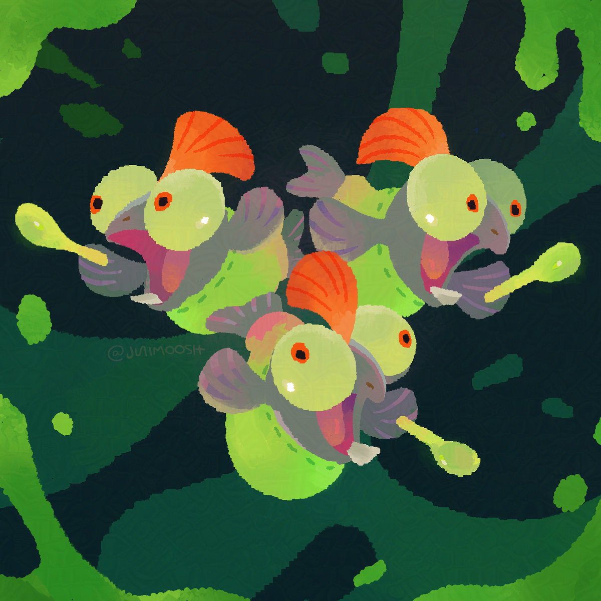 junimoosh's tweet image. Insatiable Kojake 🐟 #splatoon #salmonrun