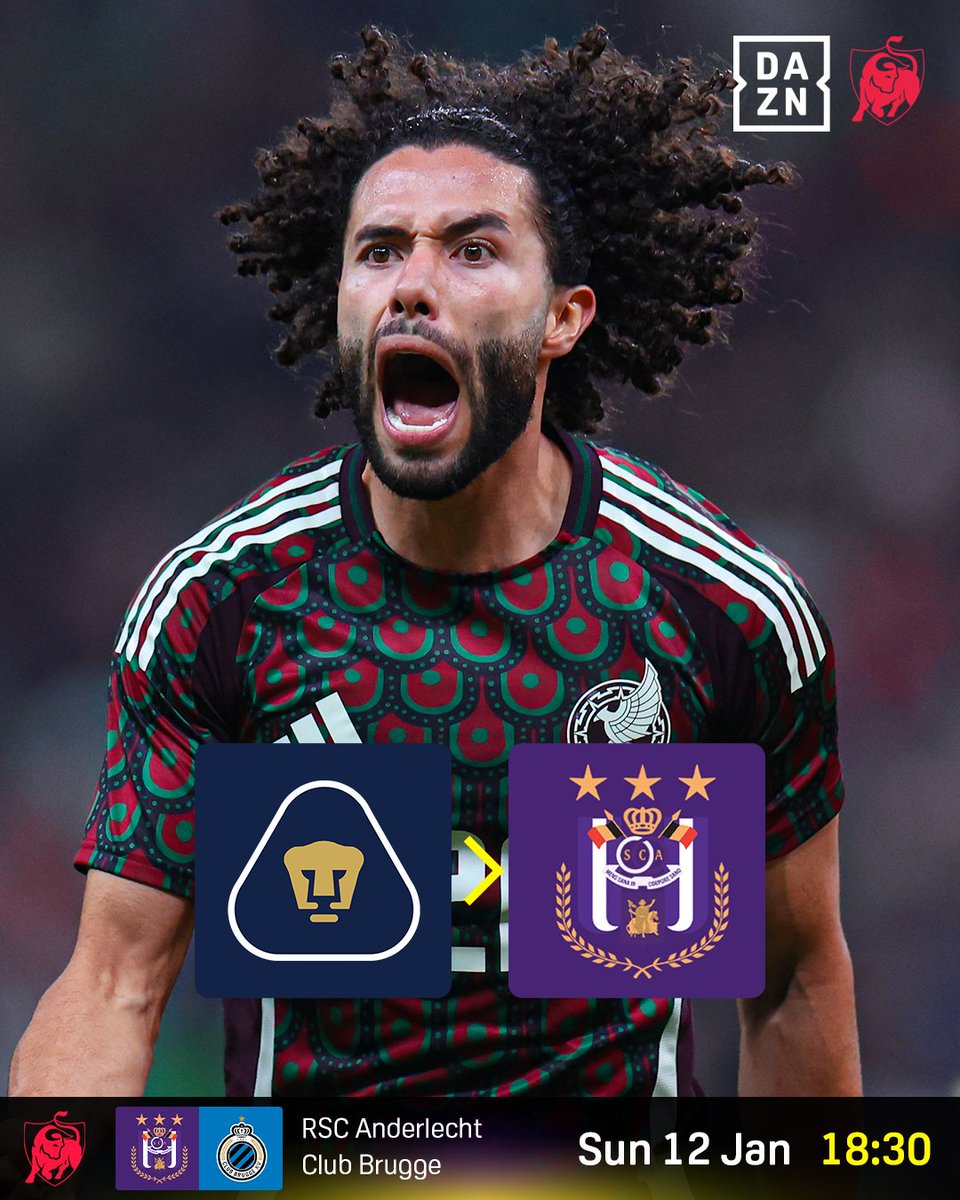 DAZN_BEFR's tweet image. OFFICIEL | Le RSC Anderlecht recrute l'ailier mexicain César Huerta. 🇲🇽🆕