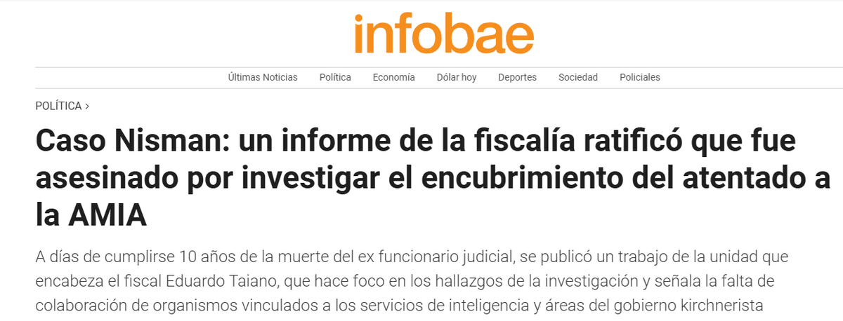 La fiscalía dice que a Nisman lo asesinaron, pero un kuka por twitter dice que no.