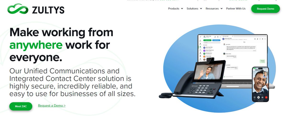 Our Unified Communications and Integrated Contact Center solution is highly secure, incredibly reliable, and easy to use for businesses of all sizes. zultys.com