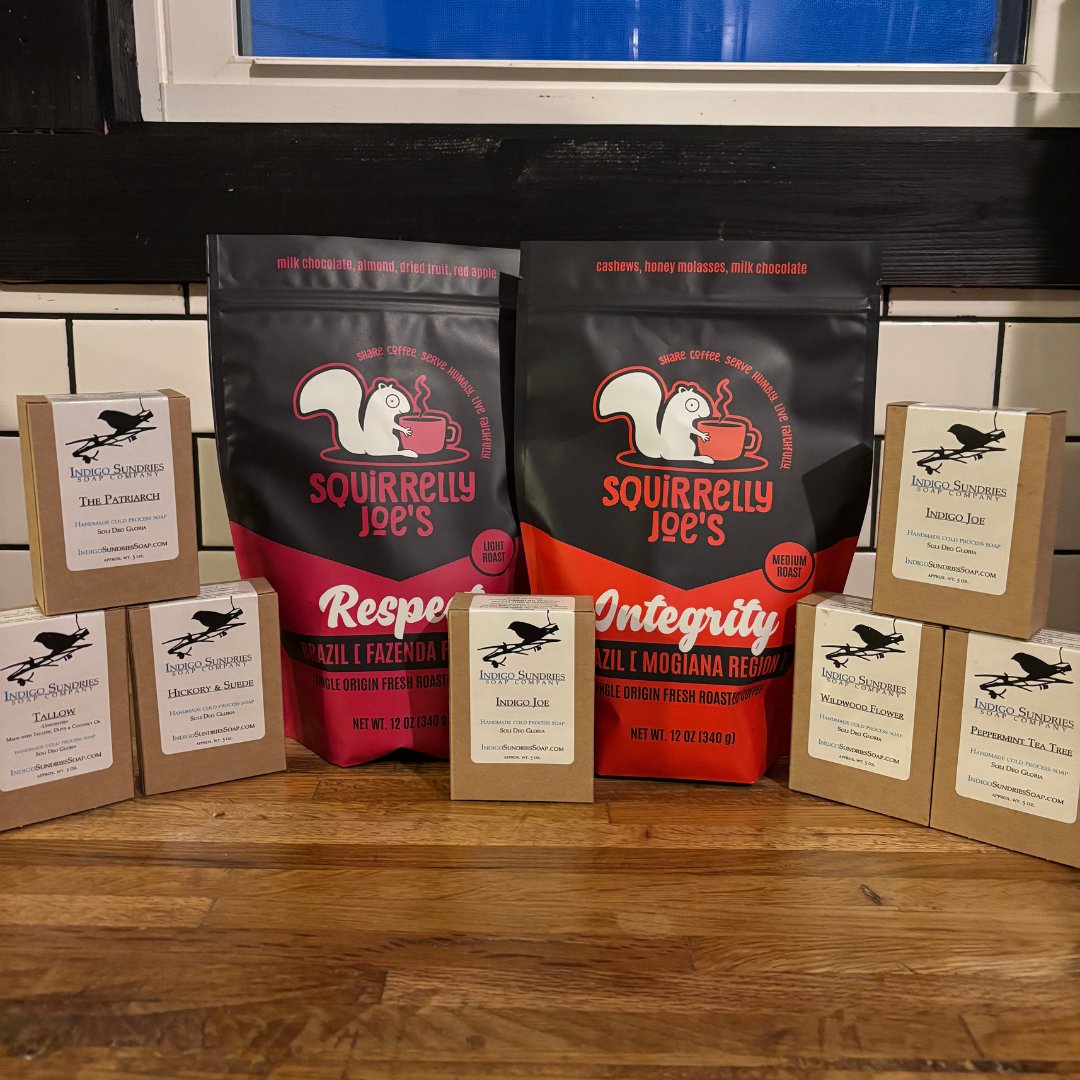 Our friends at <a href="/IndigoSundries/">Indigo Sundries Soap Co.</a> have sent us 100 bars of soap to add to the package of the next 100 coffee orders! These will be gone by tomorrow so get that order in ASAP!!!