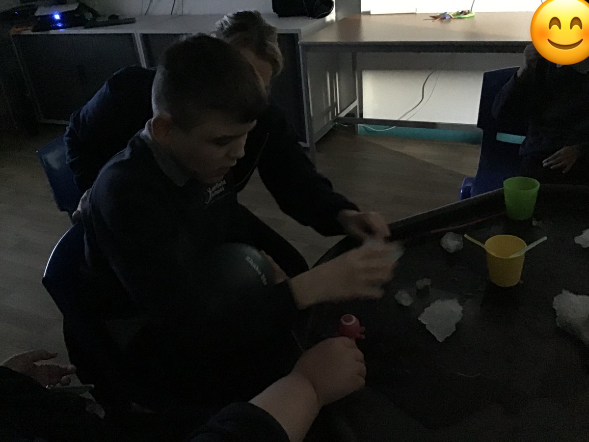 Fairfieldstweet's tweet image. F5 has really enjoyed sensory ice exploration, using glow sticks to light the ice, and candy floss watching it melt on the ice. #F5